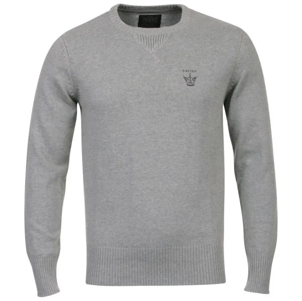 Firetrap Men's Galaxed Crew Neck Jumper - Ash Marl - M - Gris Image 1