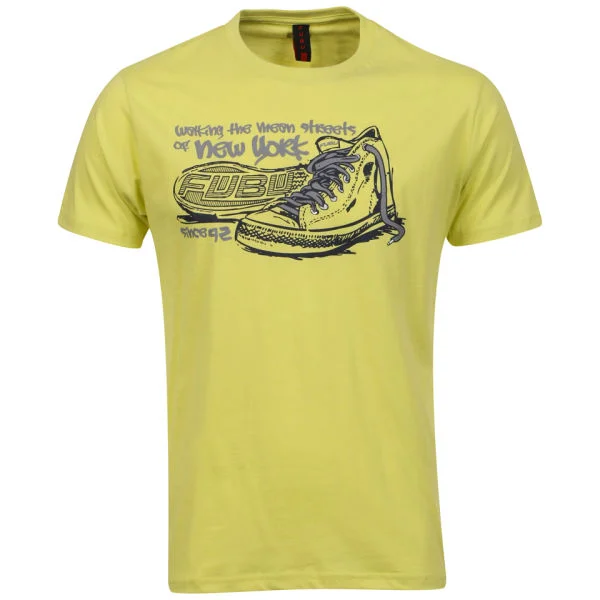 FUBU Men's Sneaker T-shirt - Yellow - S - Citron Image 1