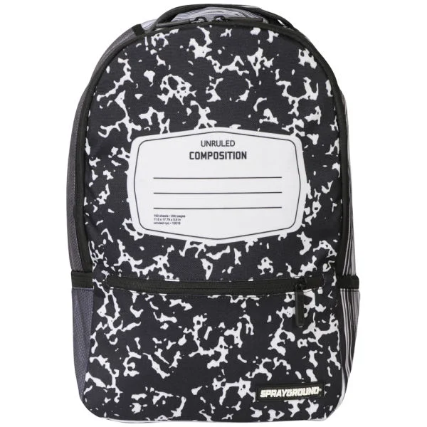 Sprayground Composition Deluxe Backpack - Black/White Image 1