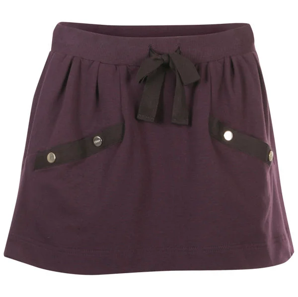 Chloe Women's Contrast Button Detail Skirt - Purple - 10 - Burgundy Image 1