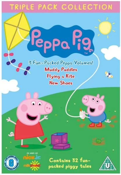 Peppa Pig Triple: Muddy Puddles / Flying A Kite / New Shoes Image 1
