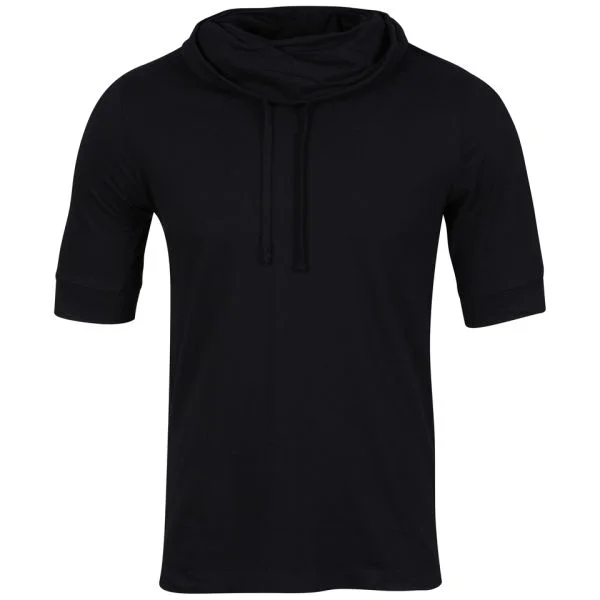 Brave Soul Men's Cowl Neck T-Shirt - Black - S - Noir Image 1