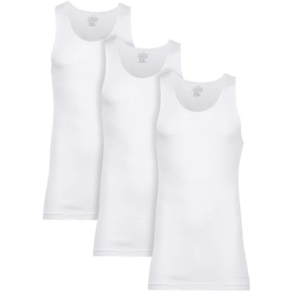 Calvin Klein Men's 3-Pack Vests - White - S - Blanc Image 1