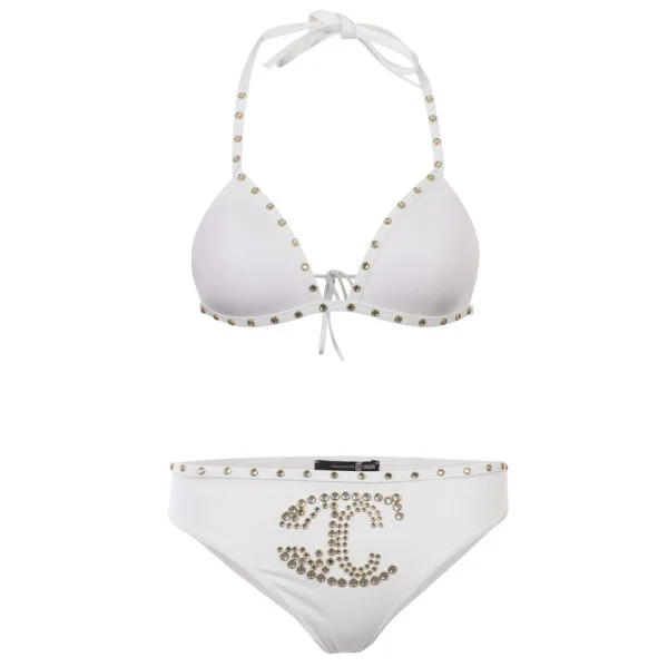 Just Cavalli Women's Stud Detail Bikini - White - 8 - Blanc Image 1