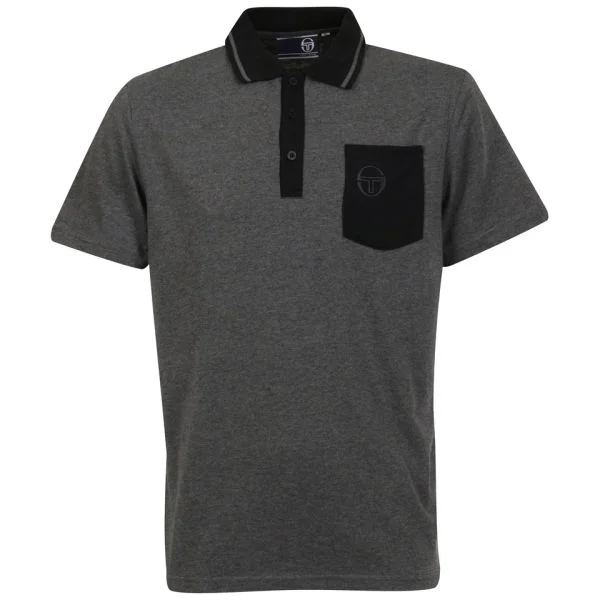 Sergio Tacchini Men's Phillips Polo-Shirt - Grey Marl - S - Gris Chiné Image 1
