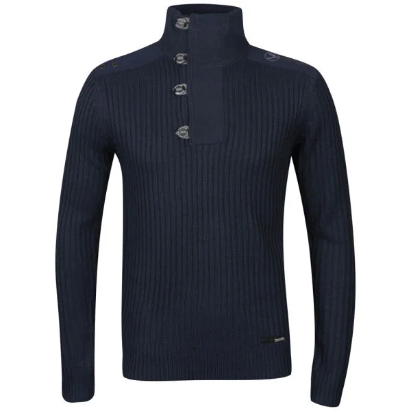 Benzini Men's Function Button Neck Knit - Force - S - Force Image 1