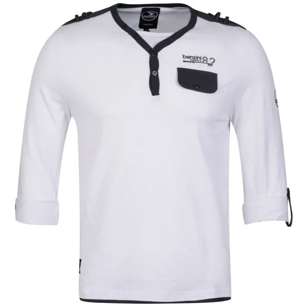 Benzini Men's Lendal Long Sleeve T-Shirt White - S - Blanc Image 1