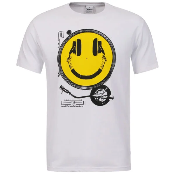 Addict Men's Smiley Deck T-Shirt - White - S - Blanc Image 1