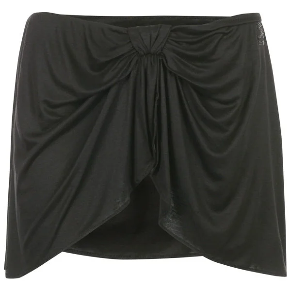 John Galliano Women's Bow Detail Jersey Skirt - Black - 12 - Noir Image 1