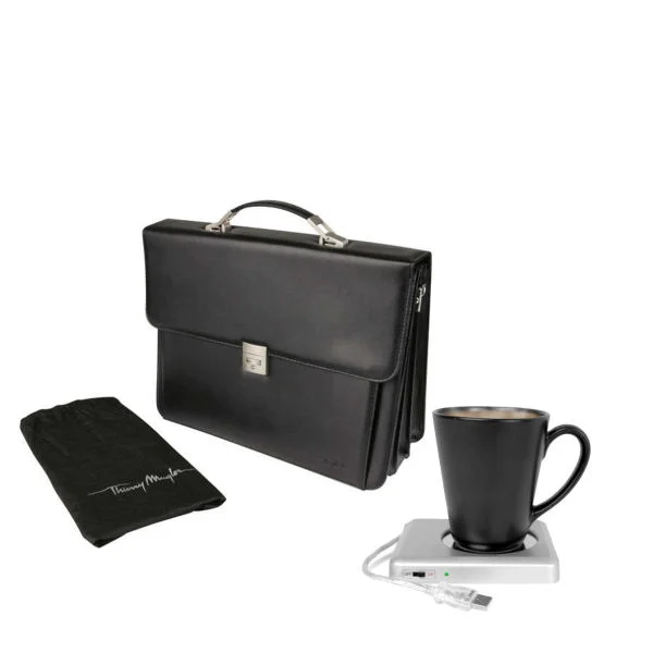 Thierry Mugler Designer Laptop Bag with USB Cup Warmer (Bundle) Image 1
