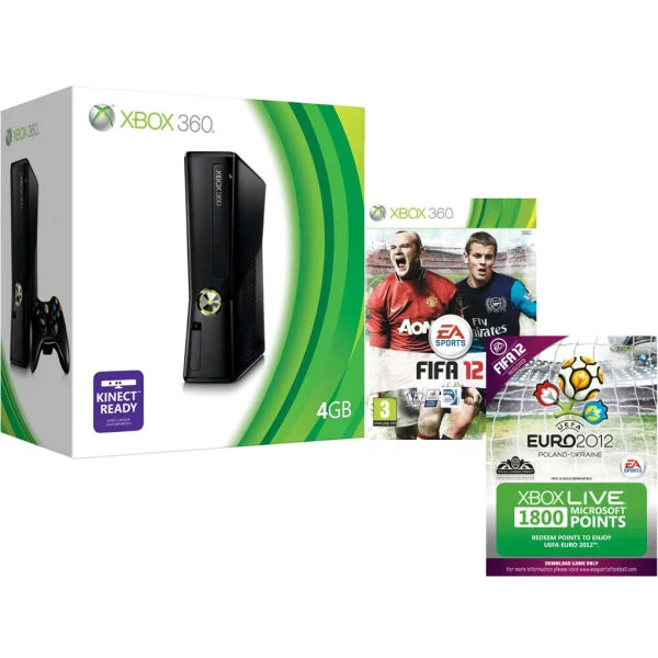 Xbox 360 4GB Console Bundle (Including Fifa 12 and Xbox 2012 1800 points card) Image 1