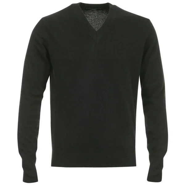 Romeo Gigli Men's V-Neck Knit - Black - M - Noir Image 1