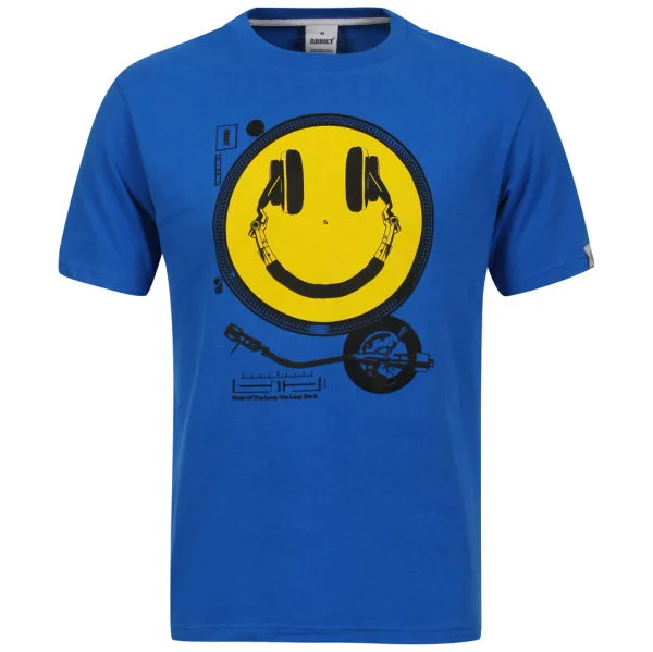 Addict Men's Smiley Deck T-Shirt - Royal Blue - S - Royal Blue Image 1