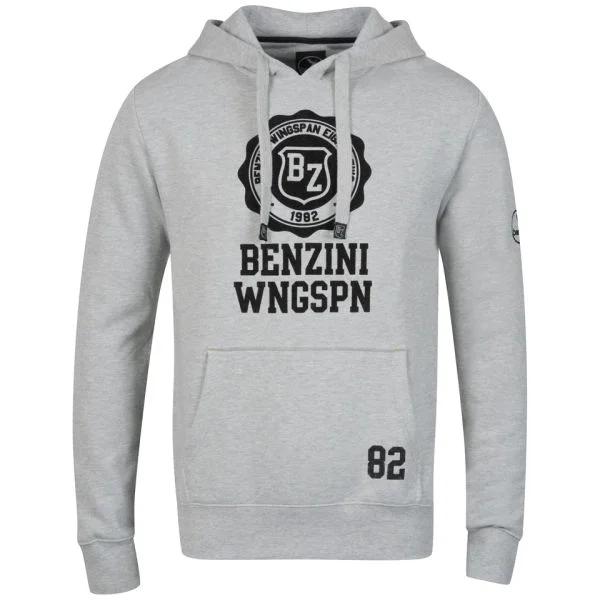 Benzini Men's Columbia Hooded Sweat-Grey Marl - S - Gris Chiné Image 1