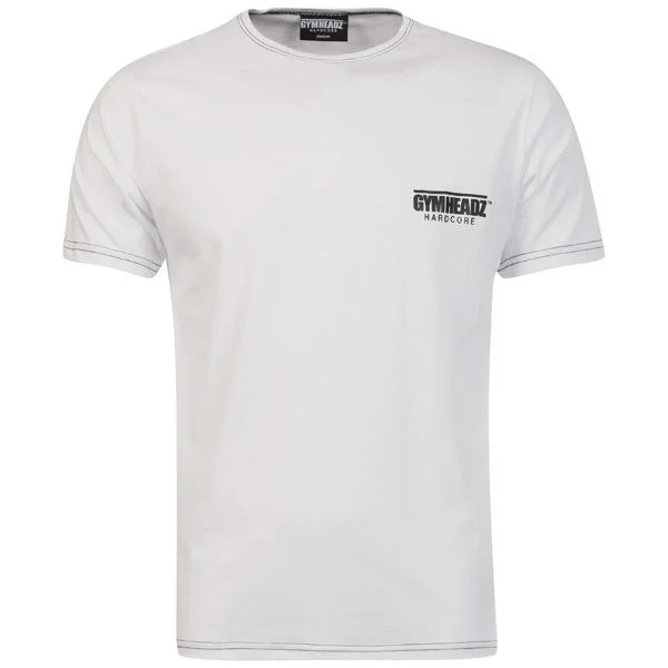 Gymheadz Sportswear Men's Hardcore T-Shirt - White - S - Blanc Image 1