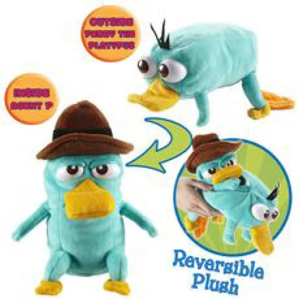 Phineas And Ferb Reversible Plush Agent P Image 1