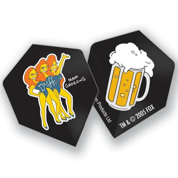 The Simpsons: Duff Beer Dart Flights Image 1