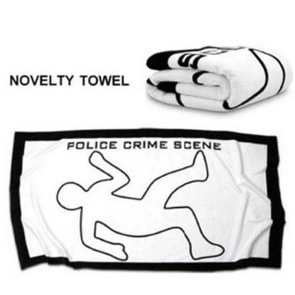 Police Crime Scene Beach Towel - Fun Summer Gift Image 1