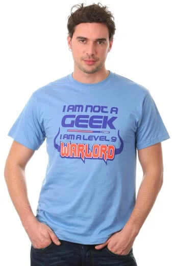 Im Not A Geek I Am A Level 9 Warlord T Shirt - S - Bleu Image 1
