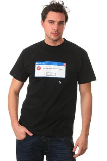 No I Will Not Fix Your Computer T Shirt - S - Noir Image 1