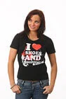 I Love Shoes And Shopping T Shirt - Black - S - Noir Image 1