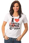 I Love Shoes And Shopping T Shirt - White - S - Blanc Image 1