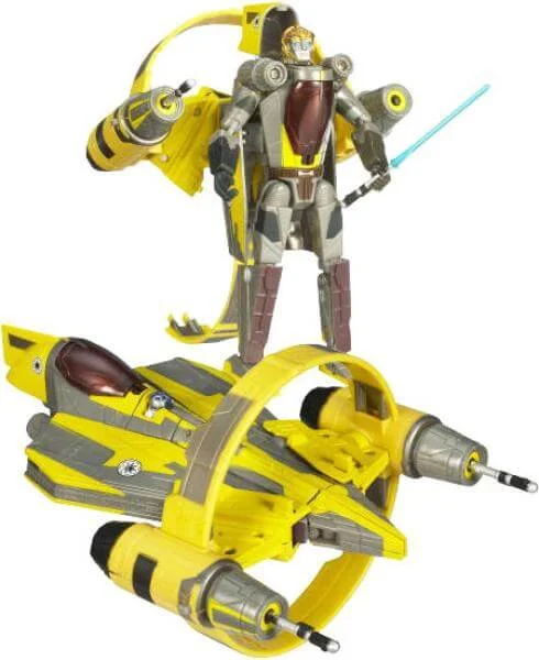 Star Wars Transformers Wave 3 2009 Anakin Starfighter Image 1