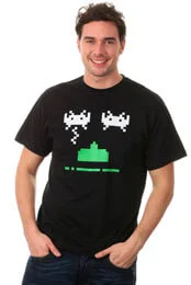 Face Of The Invader T-Shirt - Black - S - Noir Image 1