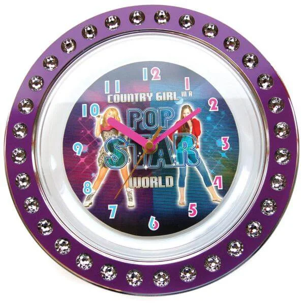 Hannah Montana Diamonte Wall Clock Image 1