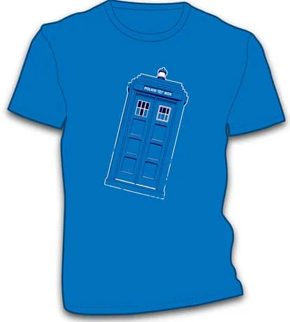 Mens - Tardis T-Shirt - Blue - S - Bleu Image 1