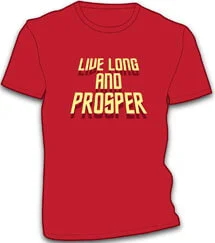 Mens - Live Long And Prosper T-Shirt - Red - S - Rouge Image 1