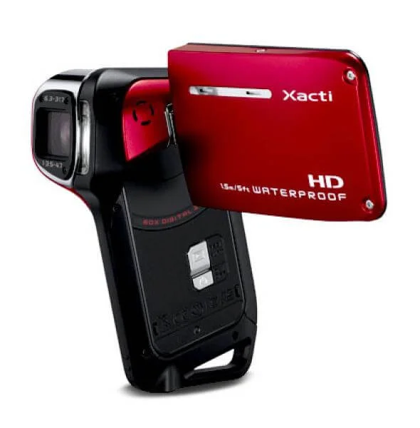 Sanyo VPC-CA9EXR Waterproof HD Camcorder Red Image 1