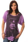House Of The Gods - Keith Richards Ladies T-Shirt - Dirty Purple - XS - Violet Image 1