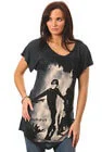 House Of The Gods - Bauhaus - Bela Lugosi Ladies T-Shirt - Washed Black - XS - Noir Image 1