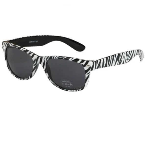 Baghdad Zebra Print Wayfarer Sunglasses Image 1