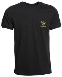 Hummel Davenport T-Shirt - Black/Gold - S - Noir Image 1