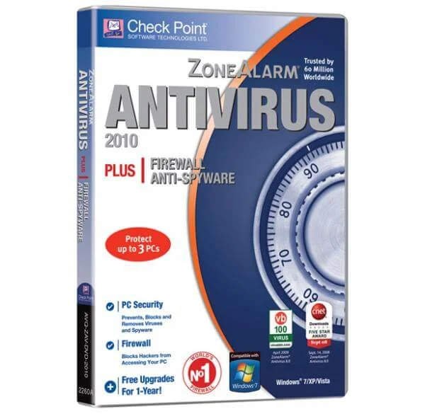 ZoneAlarm Antivirus 2010 3 Utilisateurs 1 An Image 1