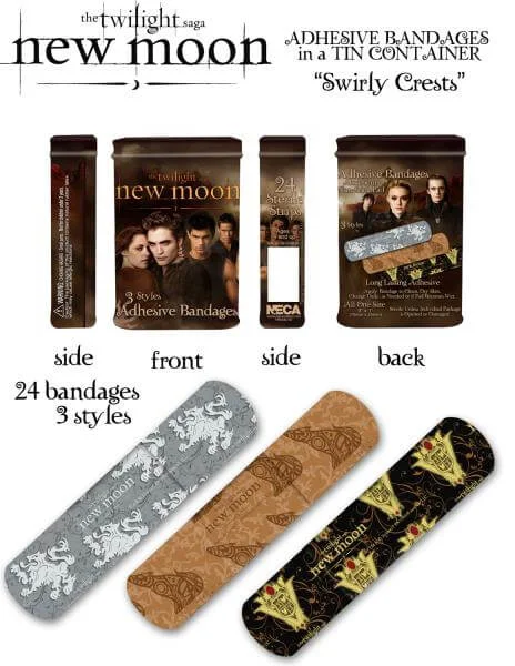 Twilight New Moon - Adhesive Bandages Swirly Crests Image 1