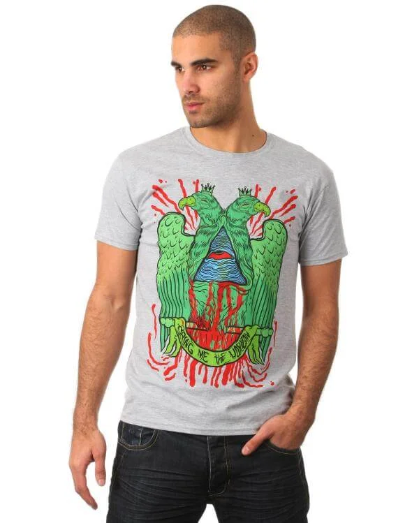 Bring me The Horizon Men's Eagle T-Shirt - Grey - S - Gris Image 1