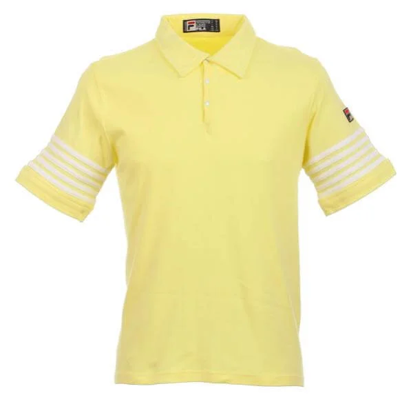 FILA 5 Stripe Polo Shirt - S - Citron Image 1