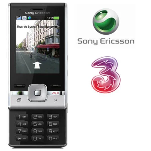 Sony Ericsson T715 Mobile Phone Pay As You Go on Three Network (Black/Silver) Image 1