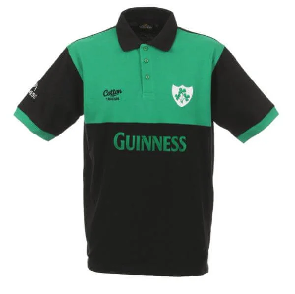 Guinness Ireland Rugby Polo Shirt - M - Noir Image 1