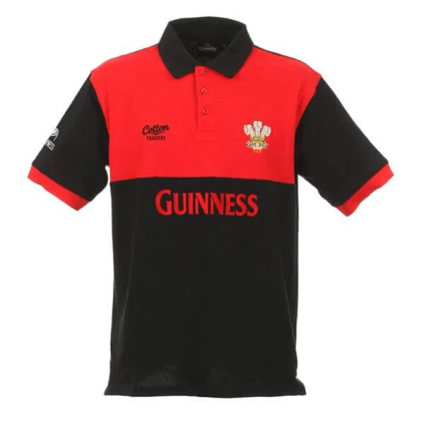 Guinness Wales Rugby Polo Shirt - M - Noir Image 1