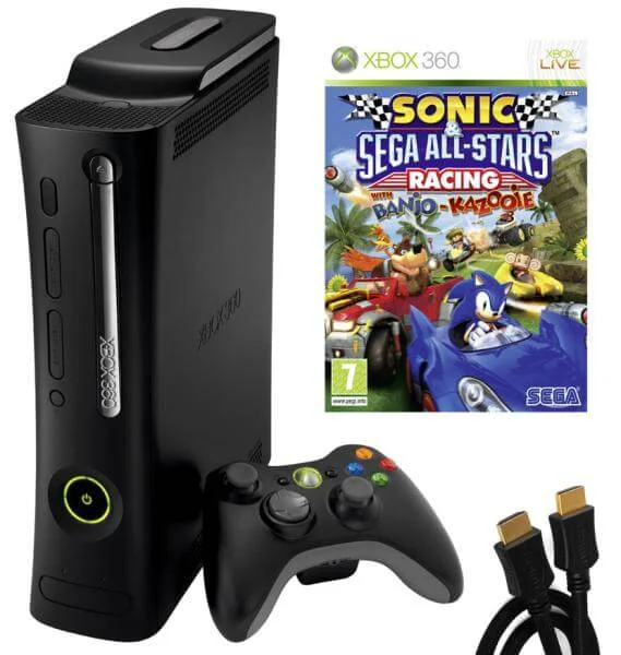 Xbox 360 Elite Console: Bundle (including Sonic & Sega All-Stars Racing & HDMI Cable) Image 1