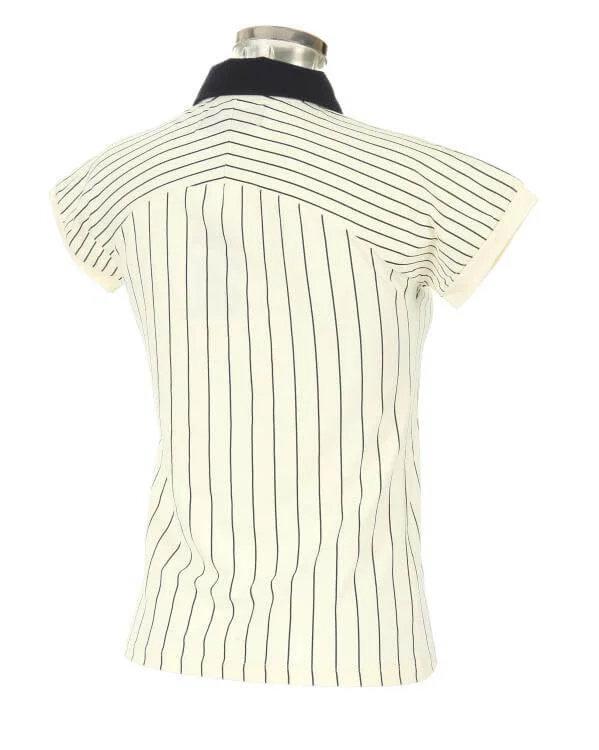FILA Vintage Women's BB Short Sleeve Striped Polo T-Shirt - Peacoat - XS - Bleu Image 1