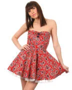 Mina Women's Paisley Day Dress - Red - S - Rouge Image 1