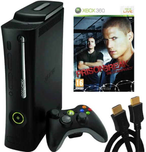 Xbox 360 Elite Console: Bundle (including Prison Break: The Conspiracy & HDMI Cable) Image 1