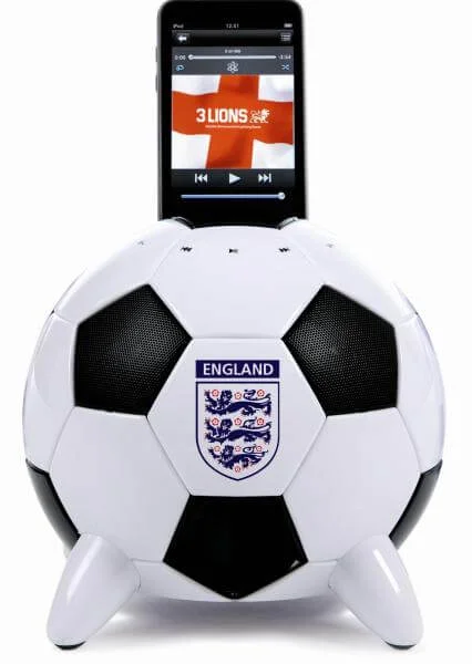 Mi Football England Ball Speaker for iPod - Black Image 1