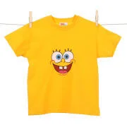 Kids' Spongebob SquarePants Face T - Shirt - Yellow - 3-4 Yrs - Citron Image 1