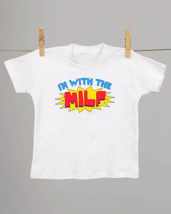 Babies' I'm with The MILF T-Shirt - White - 3-6 months - Blanc Image 1